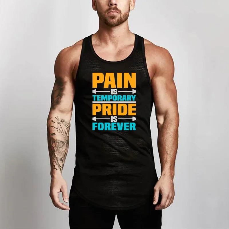 New Mesh Fashion Casual Sleeveless Shirts Tank Top Men Fitness Shirt s Singlets Bodybuilding Gym Workout Vest