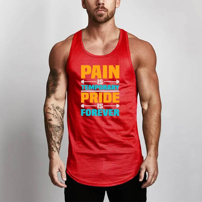 New Mesh Fashion Casual Sleeveless Shirts Tank Top Men Fitness Shirt s Singlets Bodybuilding Gym Workout Vest