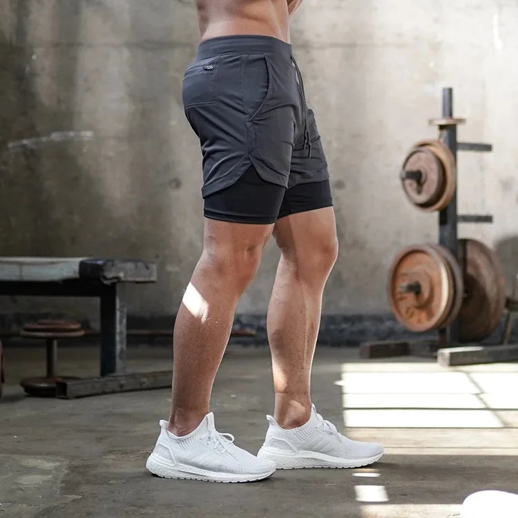 Men Performance Shorts Bible Printed GYM Casual Sports Compression Shorts Workout Running Mesh 2 In 1 Sport Short Pants